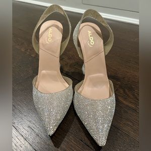 Rhinestone heels from Aldo worn one time size 9